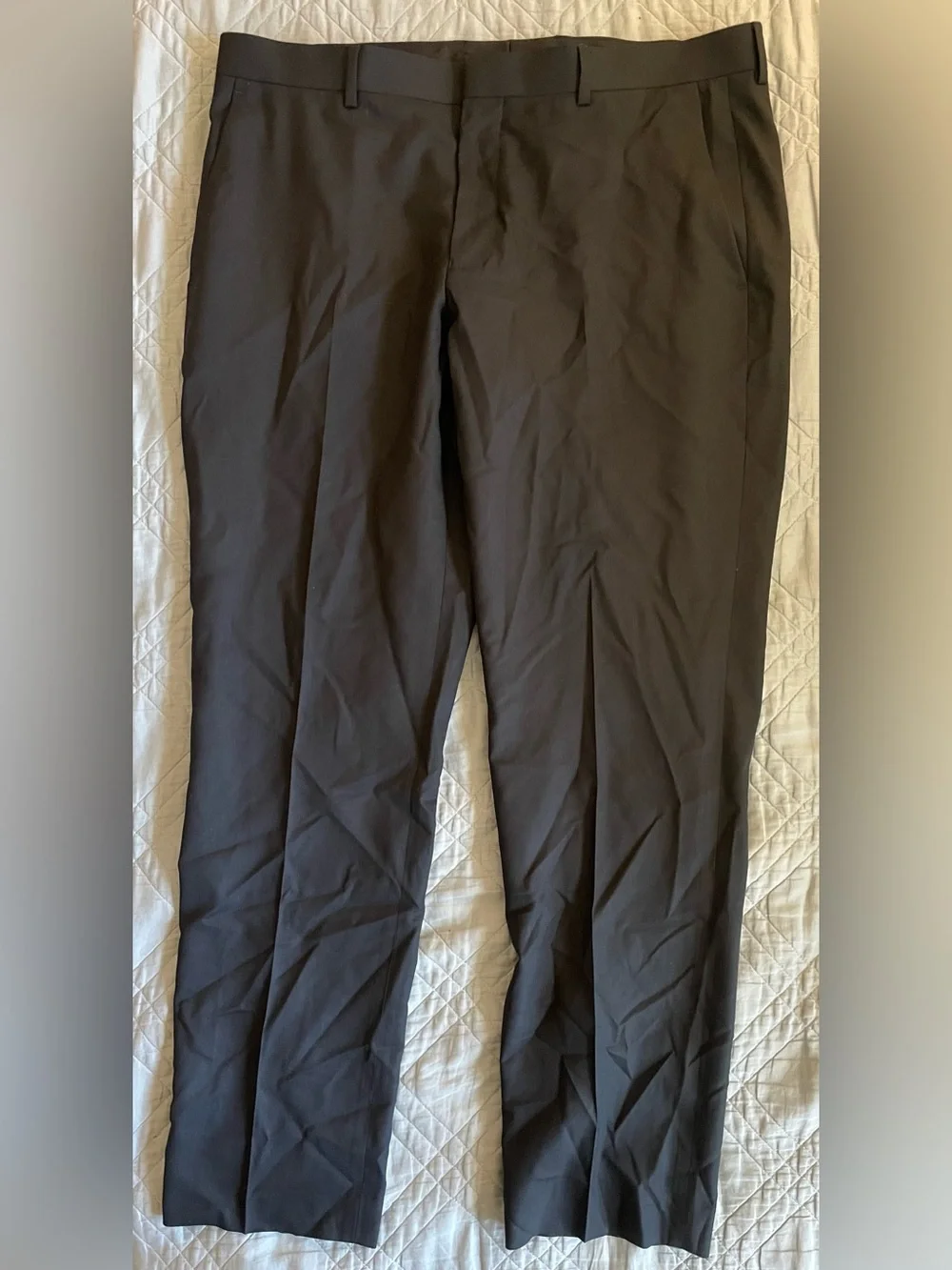 J.‎ CREW Ludlow Slim-fit suit pant in Italian wool in Black W 34 NWD $250 43966